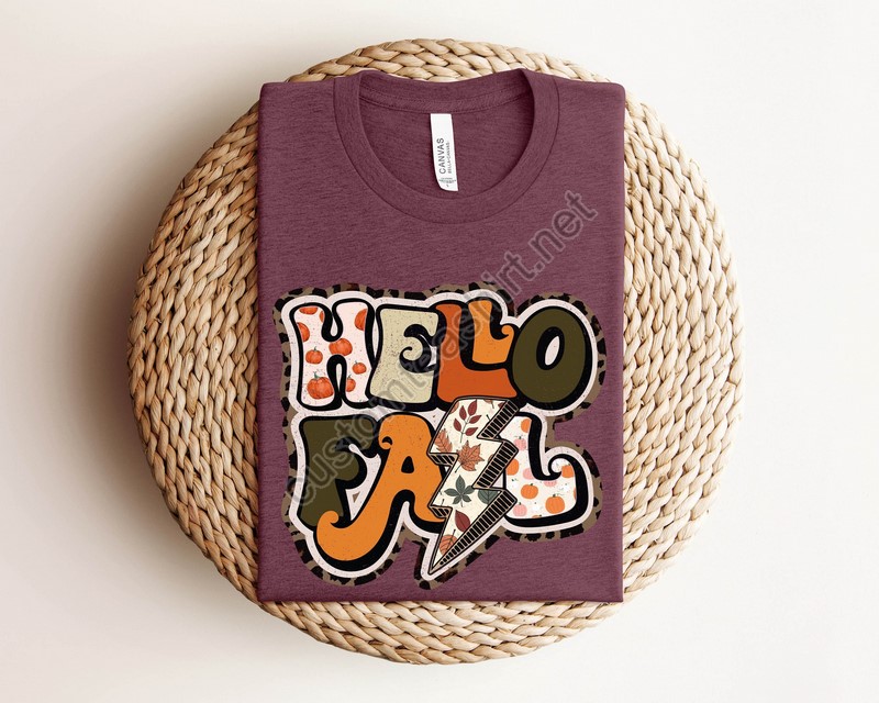 Hello Fall Sweatshirt Thanksgiving Sweater Family Sweatshirt Funny Thanksgiving Shirt Women Fall Sweater Cute Autumn Sweatshirt