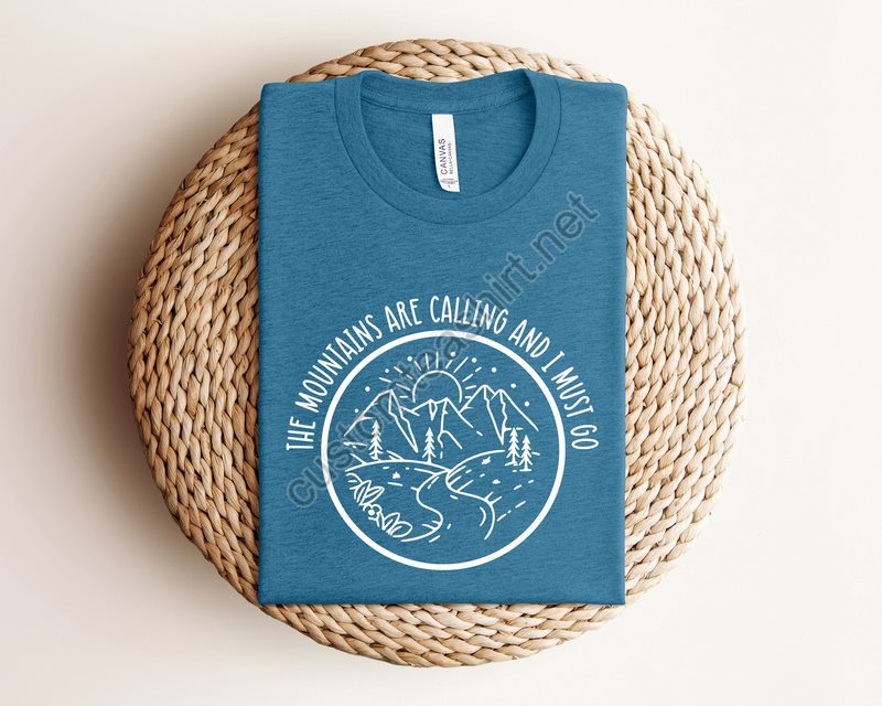 The Mountains Are Calling And I Must Go Shirt Camp Shirt Hiking Shirt Mountain Shirt Mountains Shirt Camping Shirt Nature Shirt