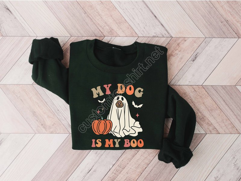 My Dog Is My Boo Sweatshirtdog Mom Shirtdog Lover Shirthalloween Dog Shirthalloweenanimal Lover Shirtmomsterfunny Halloween Shirt