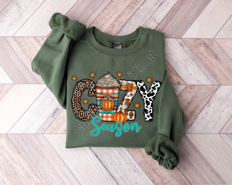 Cozy Season Fall Sweatshirt 2023 Happy Thanksgiving Hello Pumpkin Sweatshirt Fall Hoody Autumn Sweatshirt Fall Shirt Thanksgiving Tee