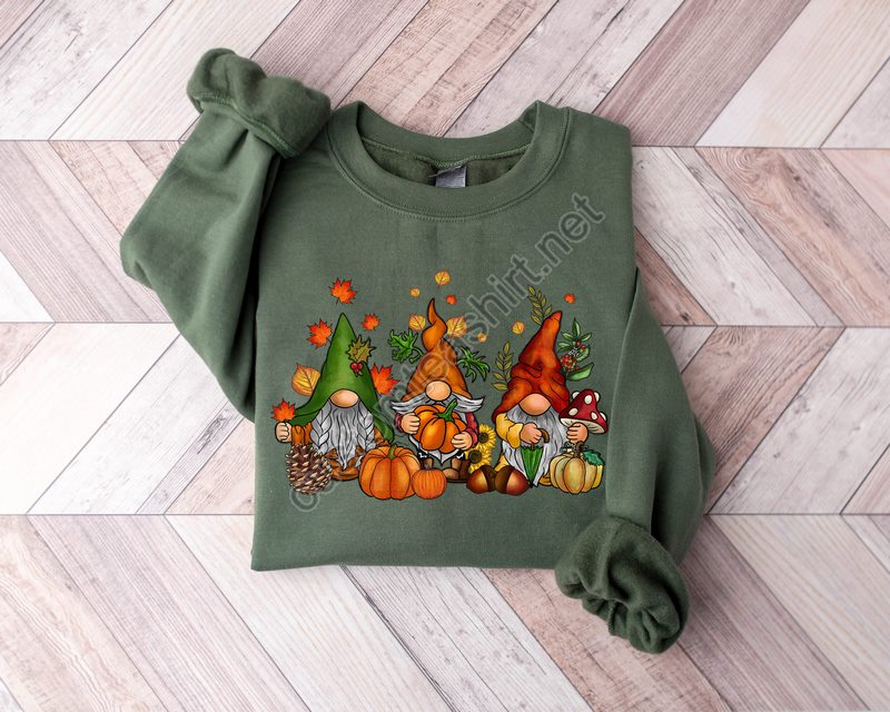 Gnomes Fall Sweatshirt Cute Gnome Sweater Fall Gift Fall Shirt Gift For Thanksgiving Thanksgiving Gnome Thanksgiving Sweatshirt