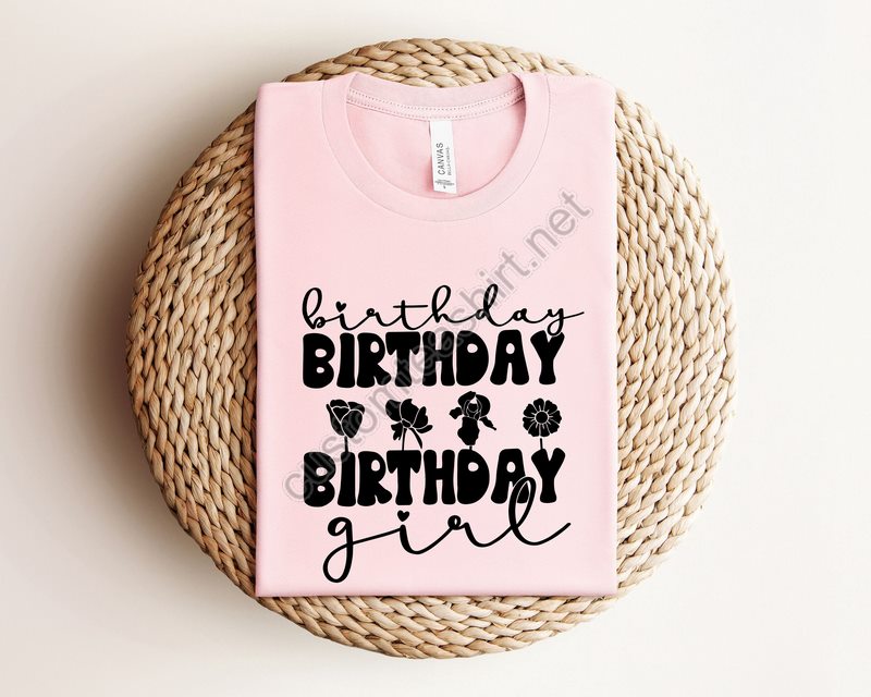 The Birthday Girl Flower Shirtbirthday Party Girl Shirtbirthday Squad Shirtyouth Birthday Girl Shirtbirthday Shirt Birthday Girl Shirts