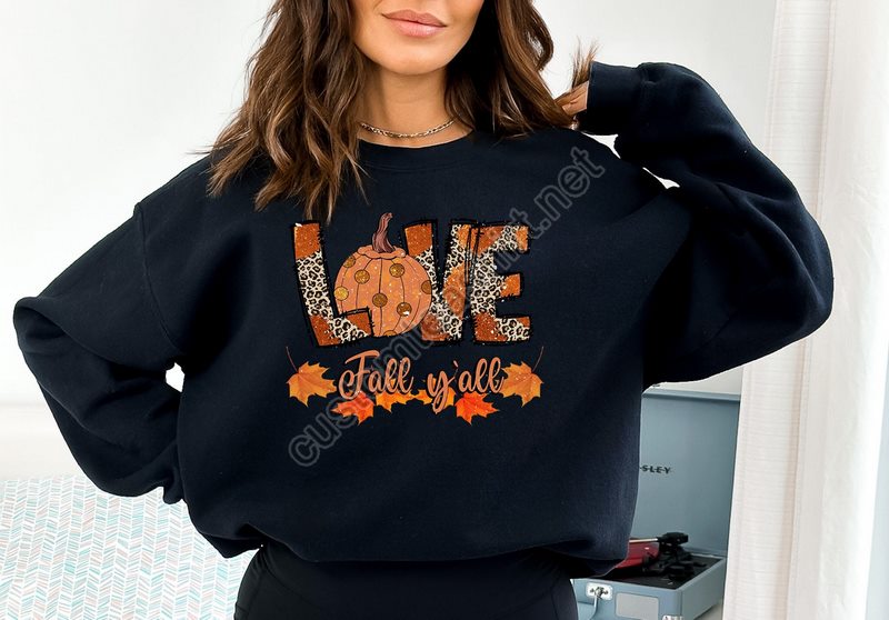 Love Thanksgiving Sweatshirtits Fall Yall Sweatshirtfall Sweatshirt For Women Pumpkin Shirt Fall Crewneck Womens Thanksgiving Shirt