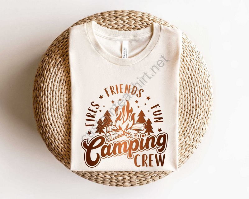 Fires Friends Fun Shirt Camping Crew Shirt Custom Camp Crew Shirt Camper Shirt Adventure Shirt Explore Shirt Hiking Outdoor Shirt