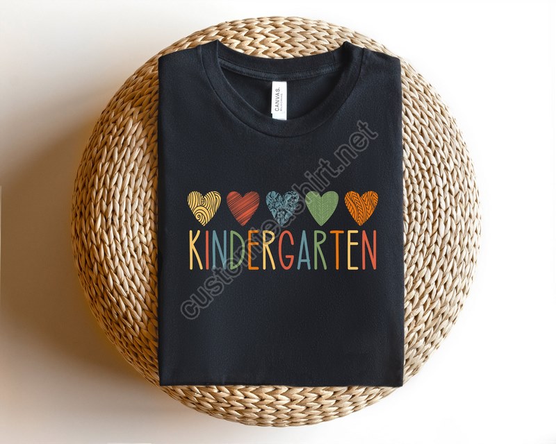 Heart Kindergarten Shirt Kindergarten Student Shirt First Day Of School Shirt Back To School Shirt Kindergarten Shirts Students Shirt