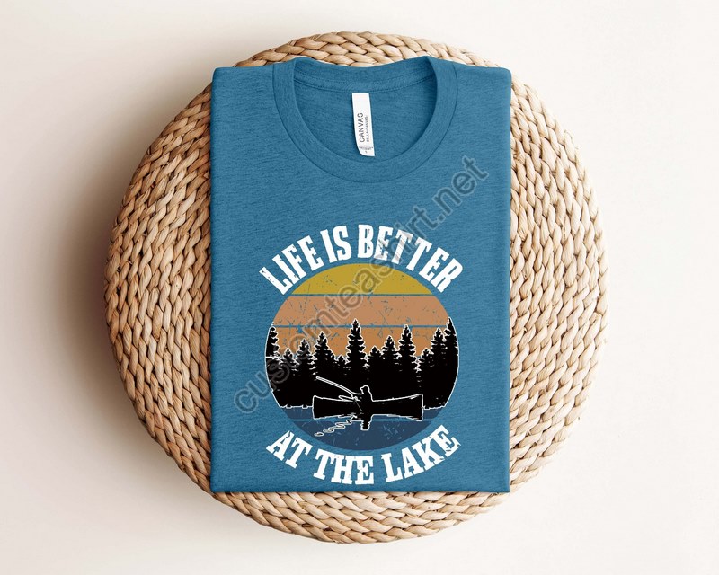 Life Is Better At The Lake Short Sleeve Tee Summer Tee Vacation Tee Lake Shirt Unisex Shirt Graphic Tee Summer Camp Tee