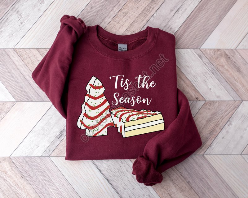 Tis The Season 'tis The Season Sweatshirt Christmas Sweatshirt Christmas Christmas Cake Sweatshirt Funny Christmas Sweatshirt