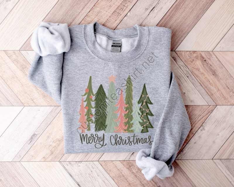 Christmas Sweatshirt Christmas Sweater Christmas Crewneck Christmas Tree Sweatshirt Holiday Sweaters For Women Winter Sweatshirt