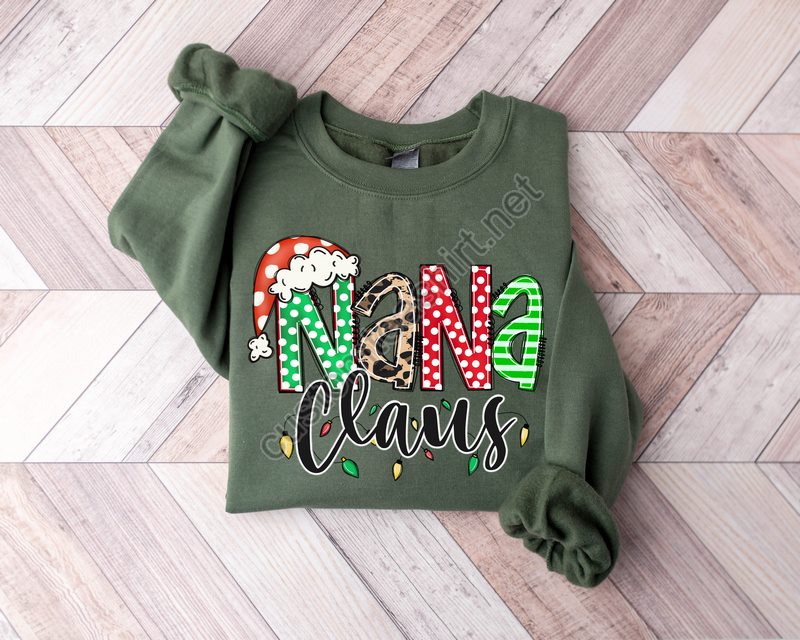 Nana Claus Gift Sweatshirt Nana Christmas Sweatshirt Nana Claus Sweatshirt Nana Claus Christmas Sweater Family Claus Sweatshirt