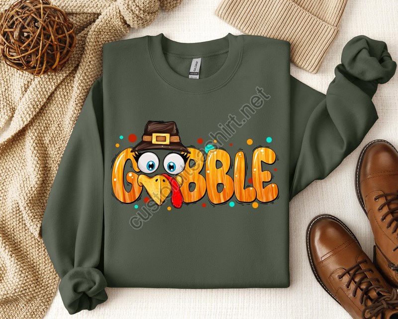 Thanksgiving Gobble Sweatshirt Turkey Sweatshirt Family Dinner Sweatshirt Thanksgiving Shirt Fall Sweatshirt Women Thanksgiving Sweater