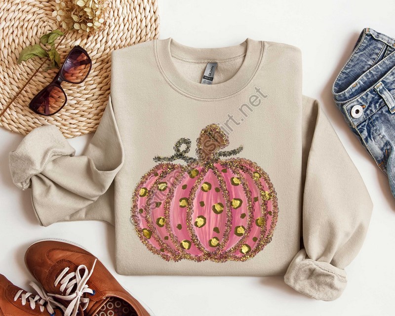 In October We Wear Pink Sweatshirtpink Pumpkin T-shirtbreast Cancer Teegift For Halloweenpumpkin Lover Teepumpkins Halloween Shirt