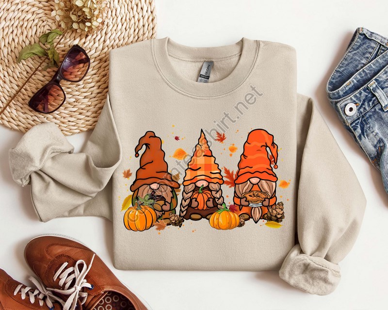 Gnomes Fall Sweatshirt Cute Gnome Sweater Fall Gift Fall Shirt Gift For Thanksgiving Thanksgiving Gnome Thanksgiving Sweatshirt