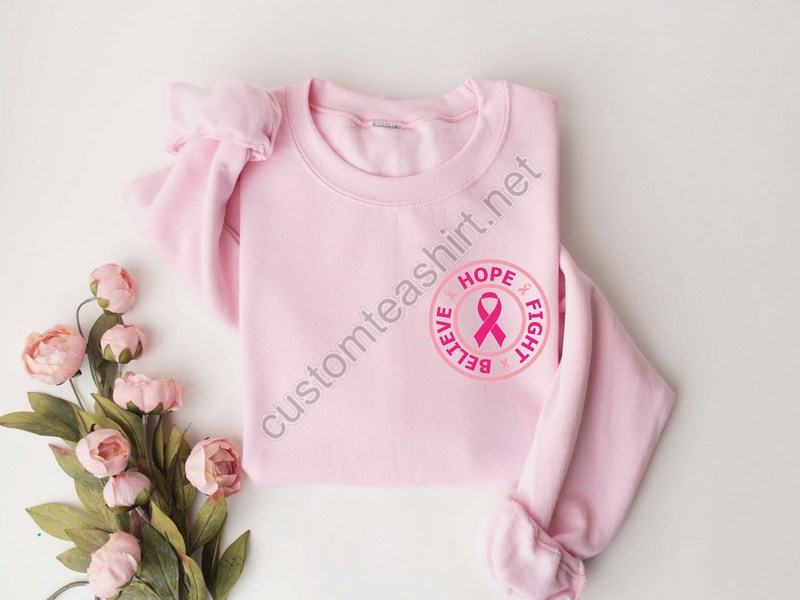 In October We Wear Pink Sweatshirtbreast Cancer Shirti'm A Survivor Shirtteam Cancer Shirtmotivational T Shirtcancer Awareness Shirt