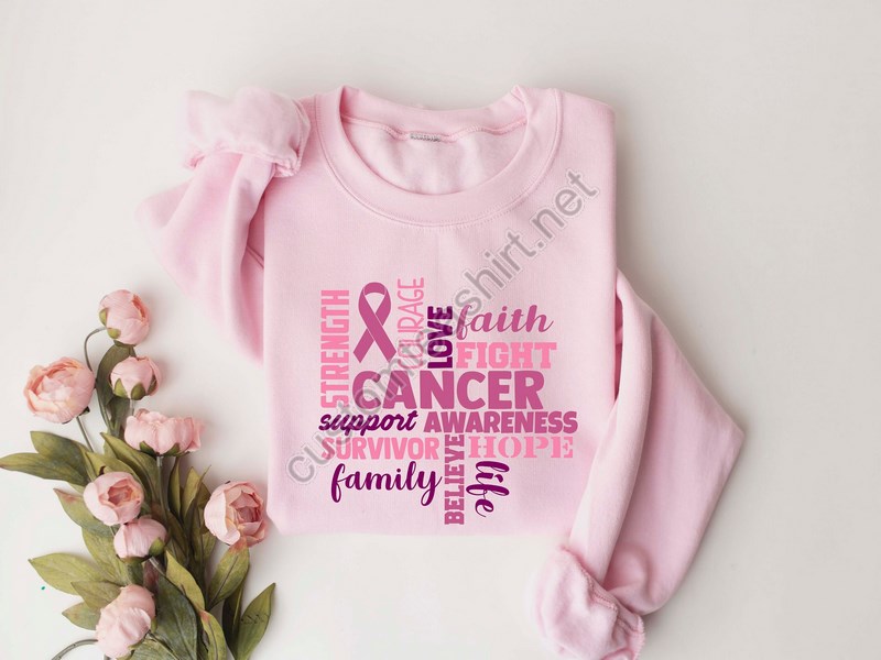 Support The Fighters Shirt Admire The Survivors Shirt Honor The Taken Pink Ribbon Shirt Breast Cancer Awareness Pink Day Sweatshirt