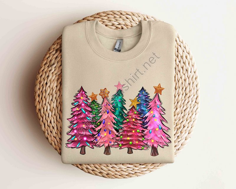 Christmas Sweatshirt Christmas Sweater Christmas Crewneck Christmas Tree Sweatshirt Holiday Sweaters For Women Winter Sweatshirt