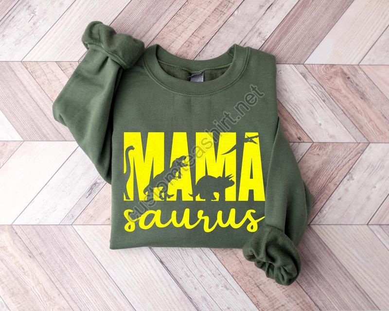 Mama Saurus Sweatshirt Mama Dinosaur Mom Life Sweatshirt Mother's Day Sweatshirt Funny Mother's Day Gift Mom Of Boys Gift For Mom