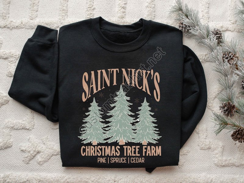 Farm Fresh Trees Christmas Sweatshirt Christmas Tree Hoodie Cut Carry Sweatshirt Pine Cedar Christmas Sweatshirt Christmas Gift