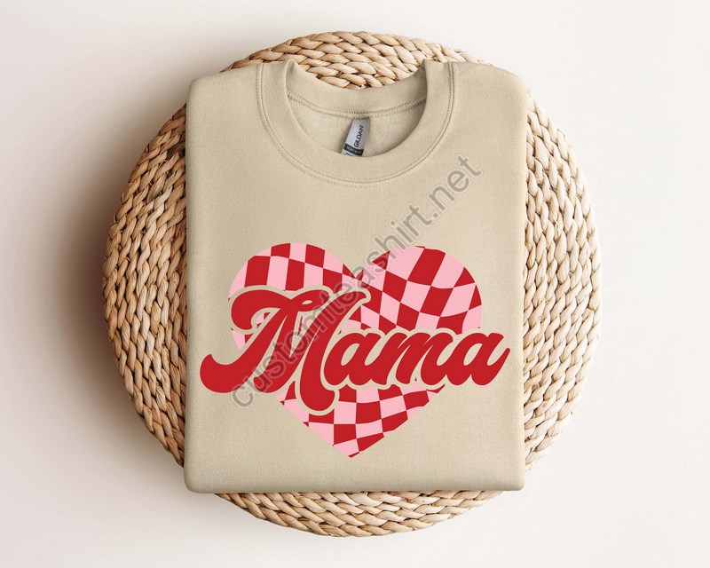 Mama Valentines Heart Valentines Day Shirtvalentines Day Shirts For Womanlatte Valentine Shirtvalentines Day Giftvalentines Mom Gift