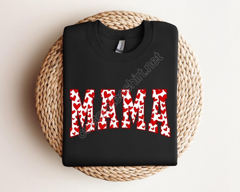 Mama Valentines Heart Valentines Day Shirtvalentines Day Shirts For Womanlatte Valentine Shirtvalentines Day Giftvalentines Mom Gift