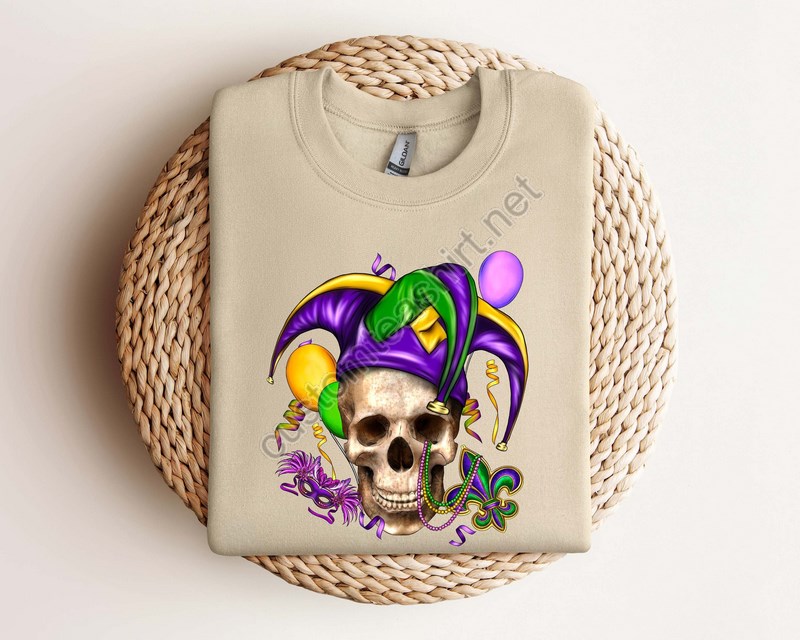 Mardi Gras Skeleton Sweatshirt Nola Shirtfat Tuesday Shirtflower De Luce Teesaints New Orleans Shirtmardi Gras Carnivalmardi Gras