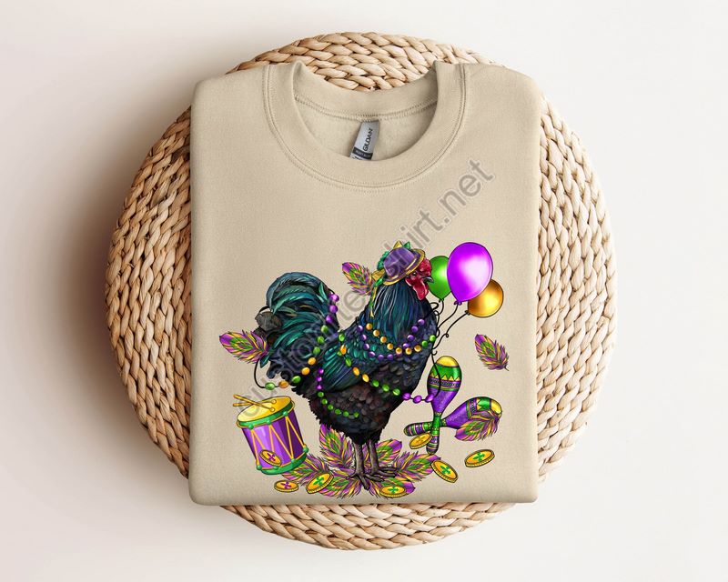 Mardi Gras Chicken Sweatshirt Hoodie Mardi Gras Shirt This Girl Needs A Drink Mardi Grass Festival Shirt New Orleans Shirt