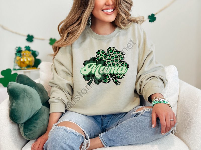 One Lucky Mama Sweatshirt St Patrick's Day Sweatshirt St Patrick's Day Hoodie Patrick's Green Sweatshirt Irish Sweatshirtone Lucky Mama