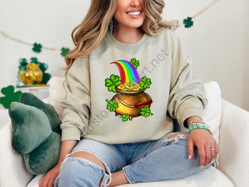 Have A Lucky Day Shirt Rainbow Sweater Shamrock Rainbow St Patrick's Day Shirt Lucky Sweatshirt Clover Sweatshirt Shamrock Sweatshirt