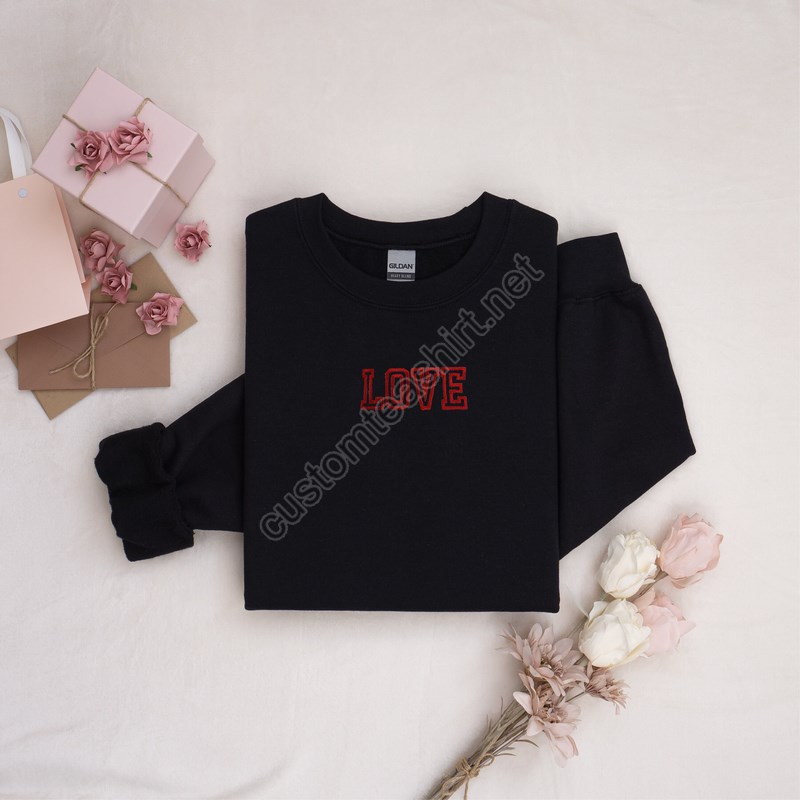 Embroidered Valentines Day Sweatshirtxoxo Sweatshirtvalentine Day Outfitvalentines Day Giftembroidered Valentines Love Sweatshirt