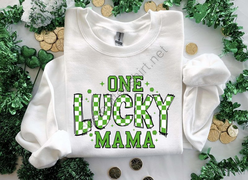 One Lucky Mama Sweatshirt St Patrick's Day Sweatshirt St Patrick's Day Hoodie Patrick's Green Sweatshirt Irish Sweatshirtone Lucky Mama