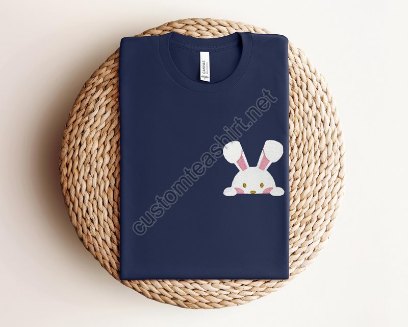 Happy Easter Embroidered Shirtbunny Sweatembroidery Sweatshirteaster Sweateaster Gifthappy Easter Embroidery Sweatshirt