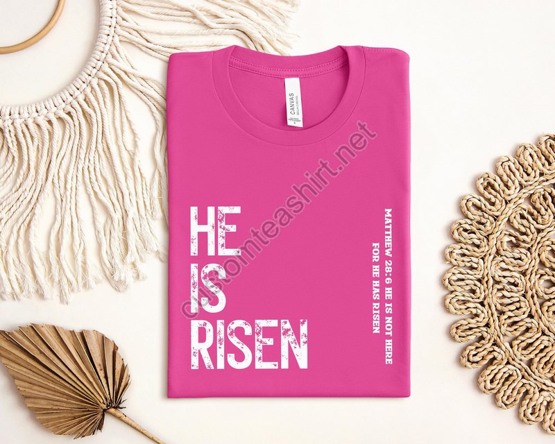 Easter Sweatshirt He Is Risen Sweatshirt Jesus Easter Shirt Easter Sweatshirt For Women Cute Easter Outfit Church Easter Shirt