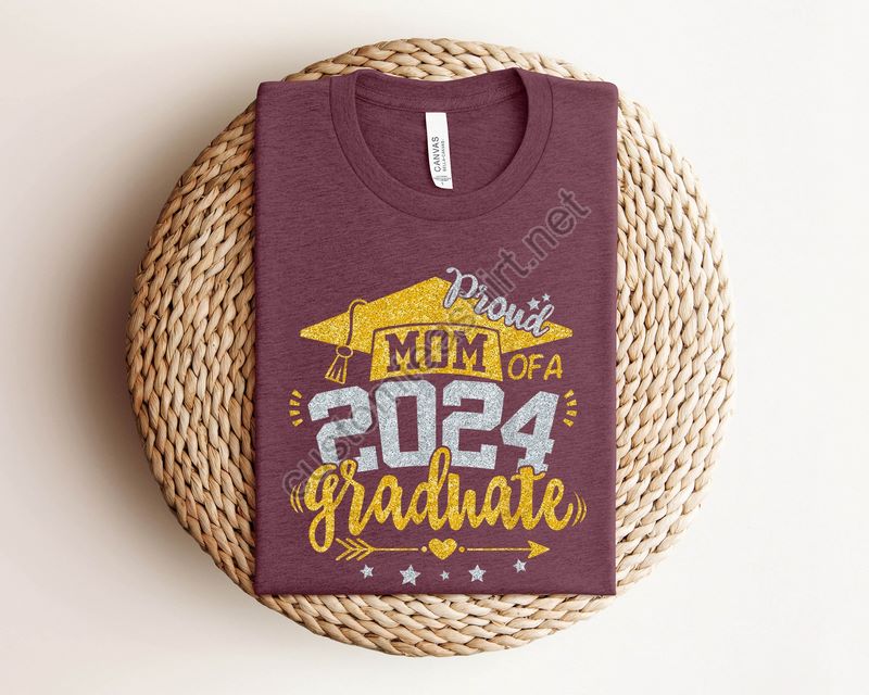 Proud Mom Of A 2024 Graduate Shirtgraduate Mom Shirtproud Mom Of A 2024 Graduation Giftgraduation Shirtsenior Graduation 2024 Shirt