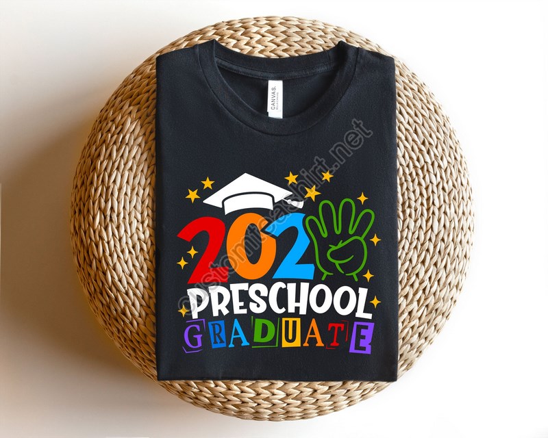 2024 Preschool Graduation Shirt Graduate Funny T-shirt Boys Girls Toddler Outfit Tee Last Day Of School Graduation Outfit