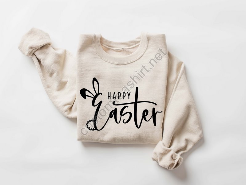 Happy Easter Sweatshirt Womens Easter Shirt Rabbit Sweatshirt Bunny Sweatshirt Funny Easter Sweater Easter Gift Cute Easter Shirt