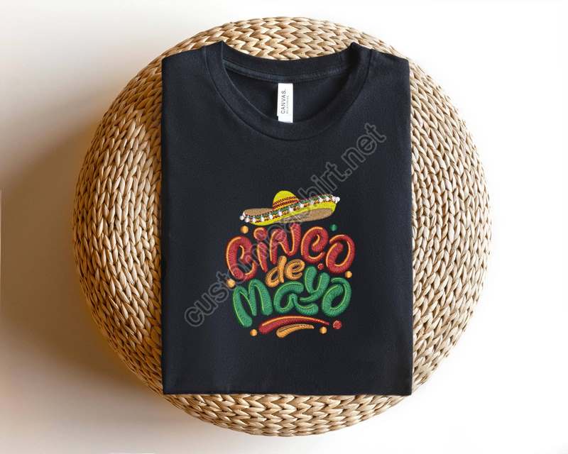 Happy Cinco De Mayo Embroidery Shirtdown To Fiesta Embroidery Shirtcinco De Mayo Fiesta Embroidery Shirtmexico Embroidery Shirt