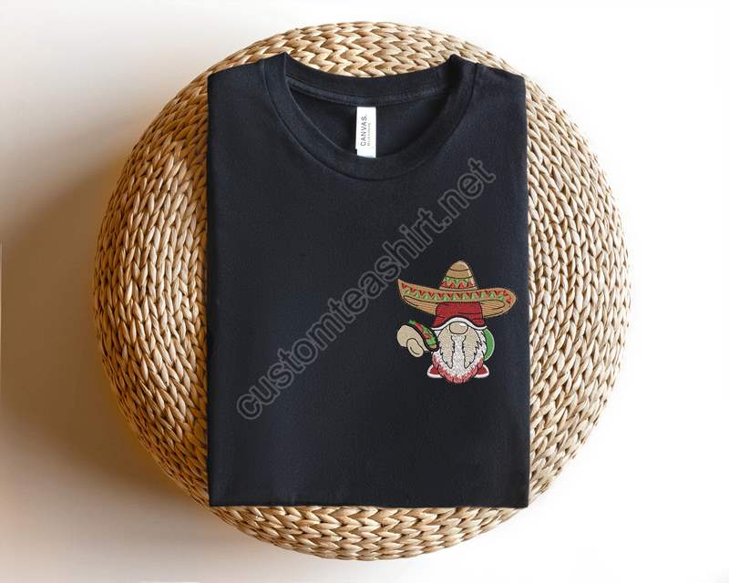 Happy Cinco De Mayo Embroidery Shirtgnome Fiesta Embroidery Shirtcinco De Mayo Fiesta Embroidery Shirtmexico Embroidery Shirt