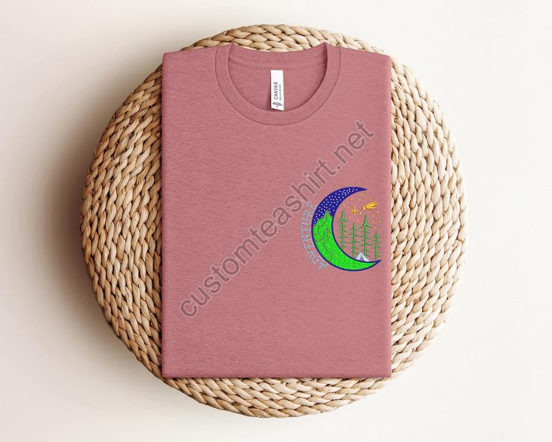 Adventure Begin Embroidery Shirtgift For Travel Lovercamping Embroidery Vacation Shirtfamily Travel Embroidery Teecamping Shirt