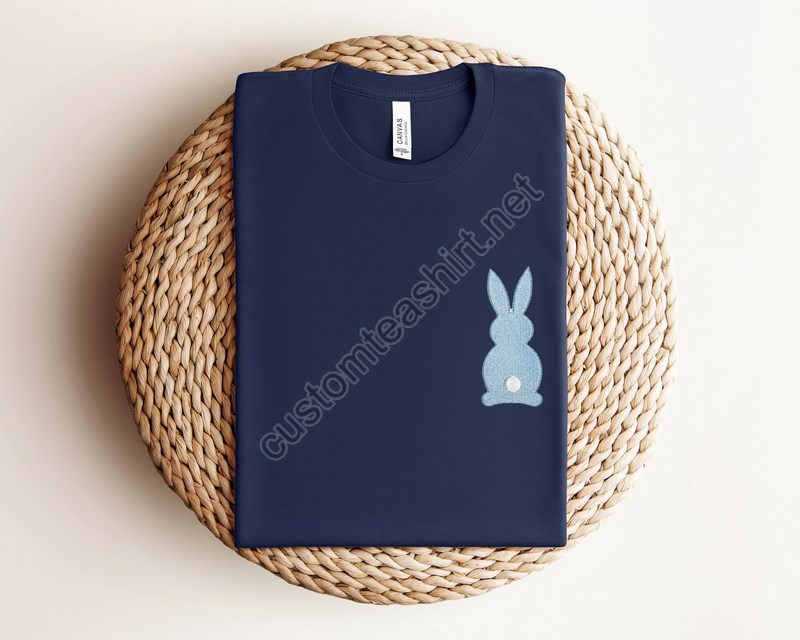 Bunny Boy Embroidered Shirtbunny Sweatembroidery Sweatshirteaster Sweateaster Gifthappy Easter Embroidery Sweatshirt