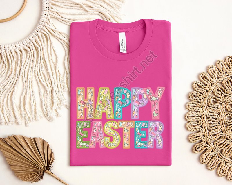 Happy Easter Bunny Sweatshirt Bunnies Sweatshirt Flowers Print Bunnies Leopard Bunny Sweatshirt Happy Easter Sweater Easter Gift