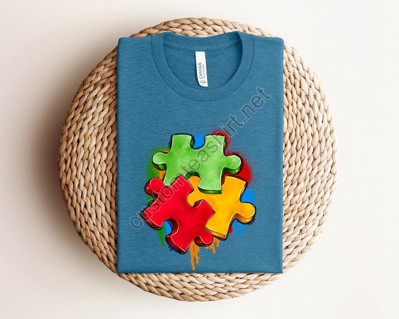 Colorful Autism Puzzle Shirt Autism Shirt Autism Mom Shirt Puzzle Shirt Autism Puzzle Shirt Autism Awareness Shirt Proud Mom Shirt