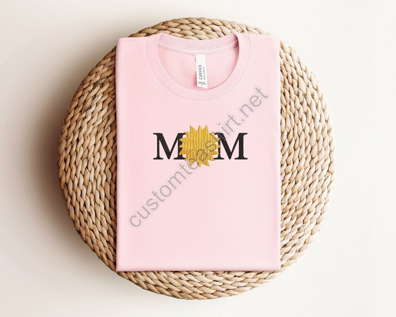 Embroidery Sunflower Mama Shirtbest Mom Embroidery Sweatshirtmother's Day Embroidery Shirtembroidery Mother Giftmama Birthday Gift