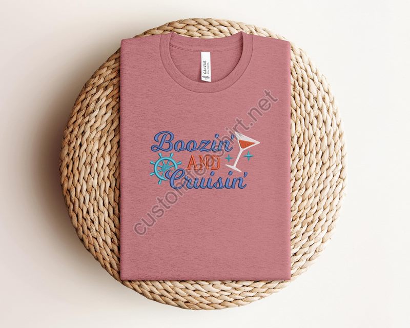 Embroidered Boozin And Cruisin Shirtcruise Embroidery Shirtcruise Embroidery Shirtvacation In Cruise Shirtgift For Cruise Lover