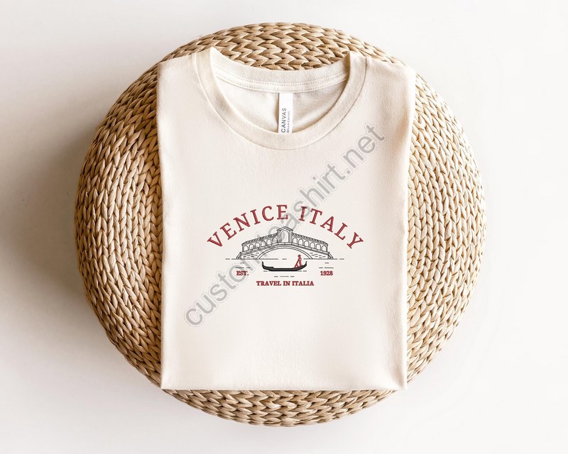 Embroidered Venice Italy Shirtitaly Embroidery Shirtvenice Embroidery Shirtvacation In Italy Shirtgift For Travel Lover Shirt