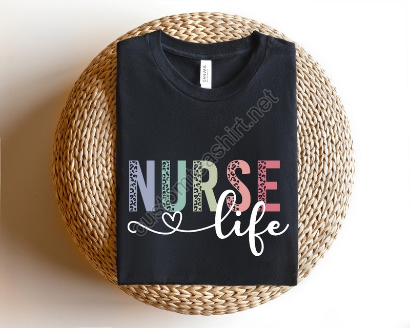 Leopard Nurse Life Shirt Nurse T-shirt Nurse Week Shirt Matching Nurse T-shirt Shirt For Nurse Cute Nurse Shirt Gift For Nurse