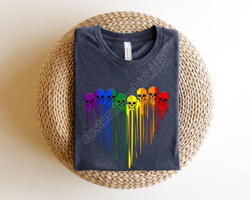 Rainbow Skull T-shirt Pride Rainbow Shirt Equality Pride Shirt Lgbt Pride Shirt Lgbtq Shirtlgbt Tshirtlesbian Shirtgay Shirt