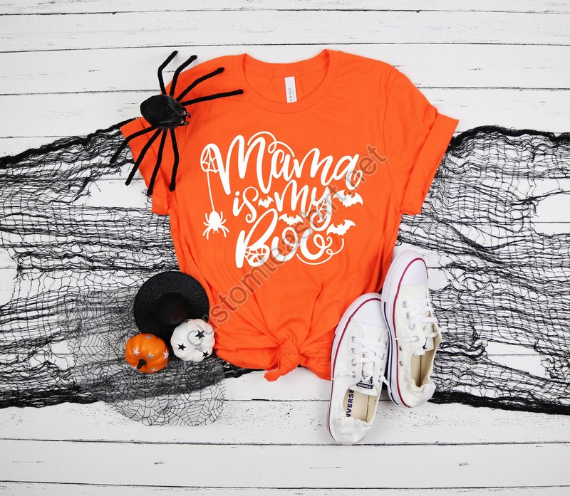 Mama Is My Boo Shirt Halloween Party Shirts Hocus Pocus Boo Shirt Halloween Matching Tee 2022 Halloween Shirts Family Matching Tshirts