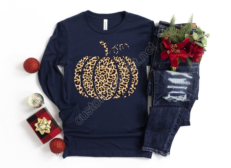 Leopard Pumpkin Shirt Cheetah Pumpkin Shirtthanksgiving Shirt Thankful Shirtfall Shirt Hello Pumpkinfamily Matching Shirt