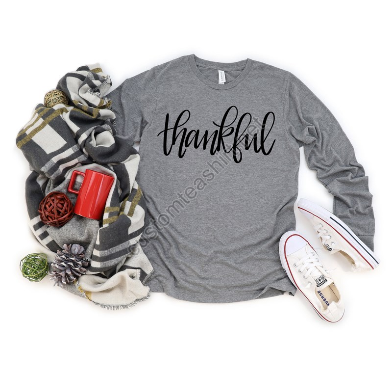 Thankful Shirt Thankful Fall Turkey Day Thankful Family Shirts Thanksgiving Shirts Family Matching Shirts Cute Tshirt Family Dinner T