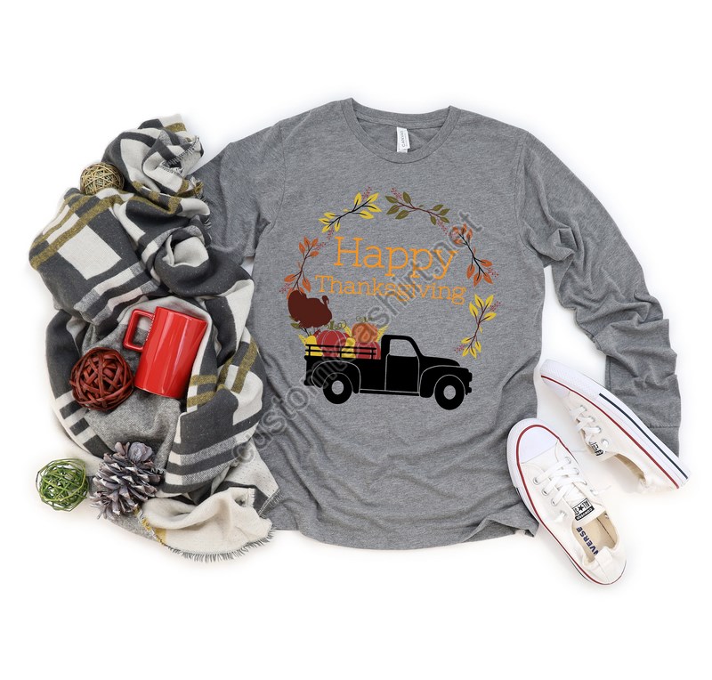 Happy Thanksgiving Shirt Pumpkin Teethanksgiving Family Shirtthanksgiving Matchingfall Truck Shirtfall Shirtpumpkin Truck