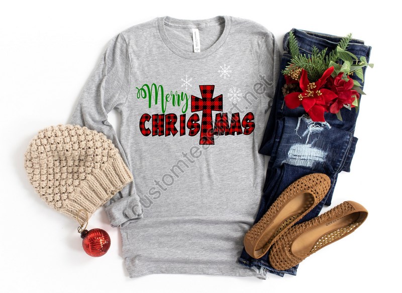 Buffalo Plaid Christmas T-shirtmerry Christmas Shirtchristmas T-shirt Christmas Family Shirtchristmas Gift Holiday Giftmatching Shirt